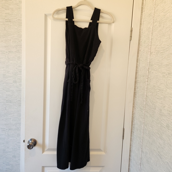 Monteau Pants - Monteau Black Sleeveless Womens Jumpsuit Size L Euc